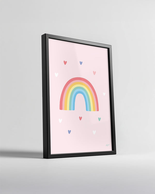 Gökkuşağı - Sevimli Renkli Desen Poster Tablosu