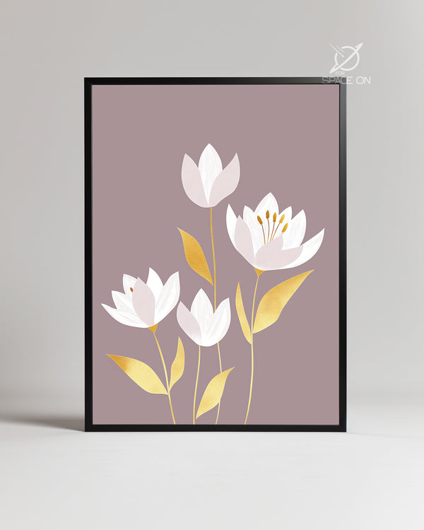 Golden Flora Poster Tablosu