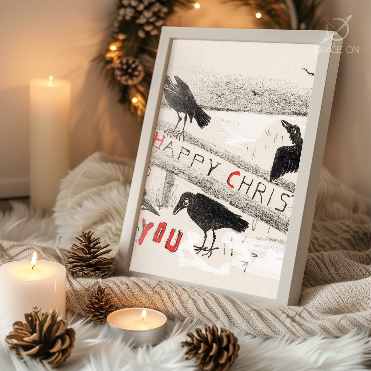 Golden Retriever Christmas Poster Tablosu