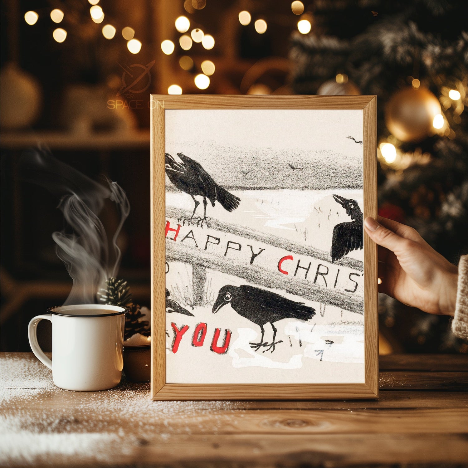 Golden Retriever Christmas Poster Tablosu