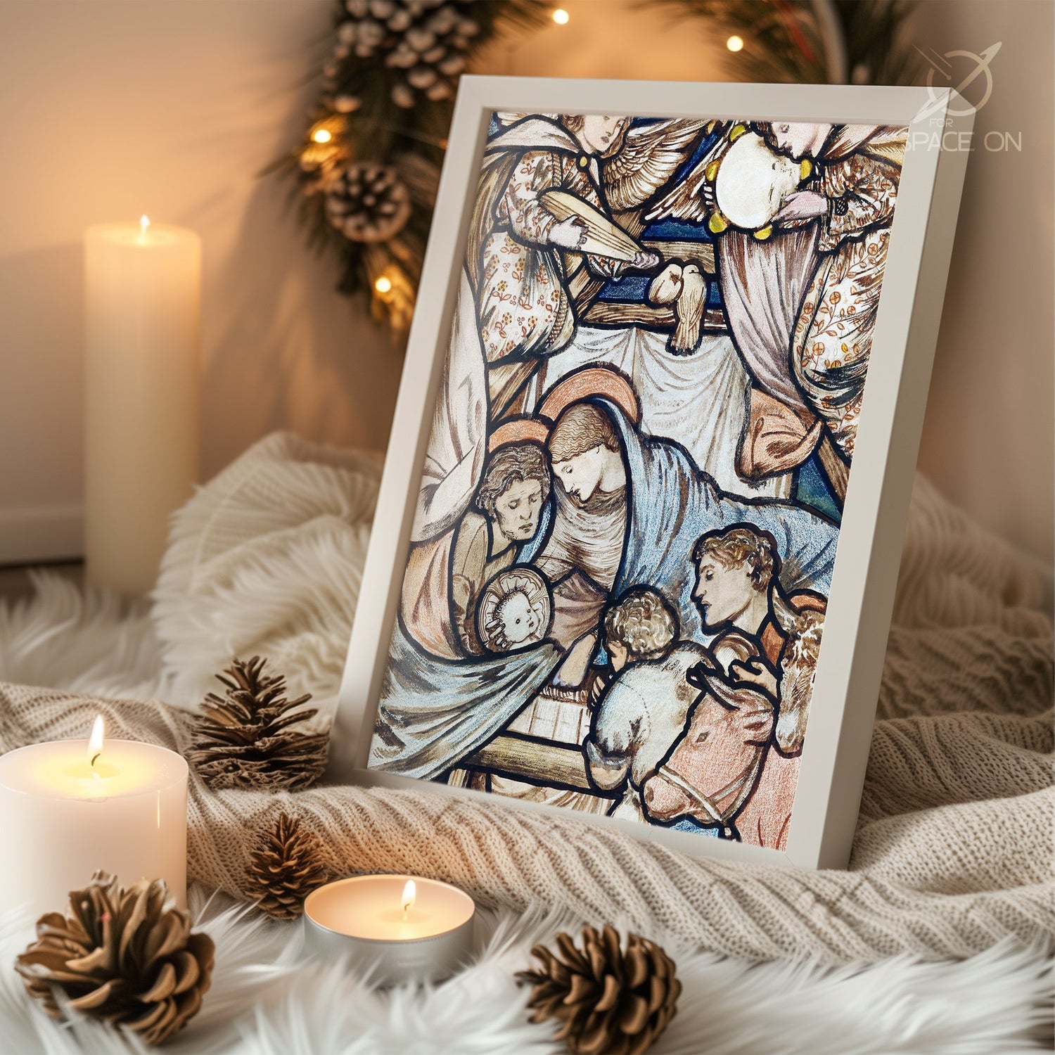 Golden Star Tree Top Poster Tablosu