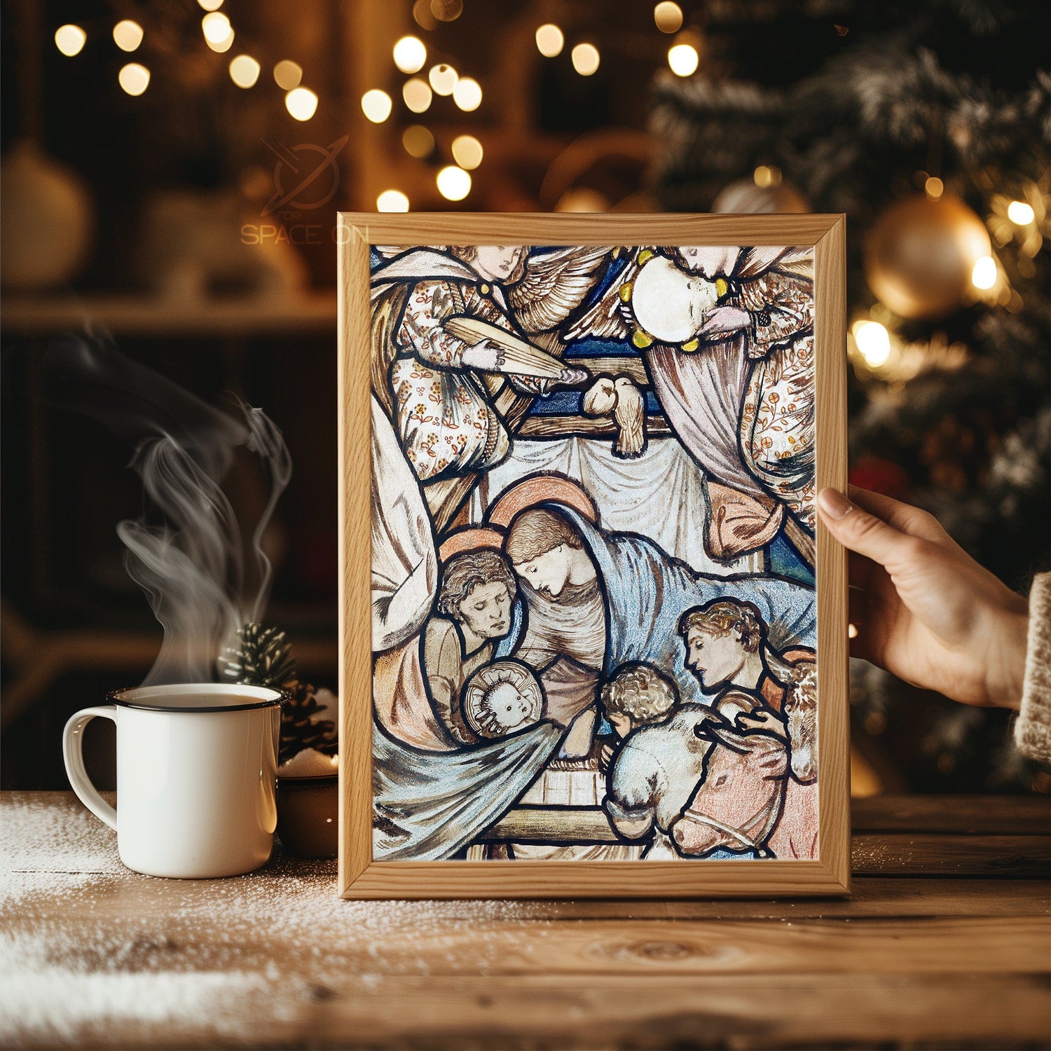 Golden Star Tree Top Poster Tablosu