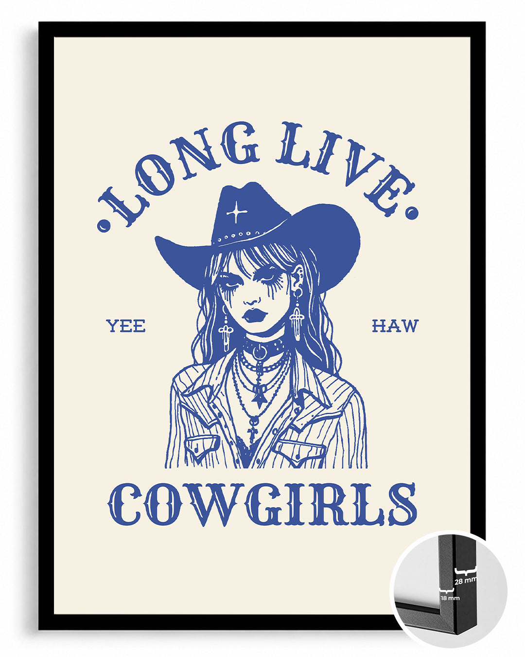 Goth Cowgirl Poster Tablosu