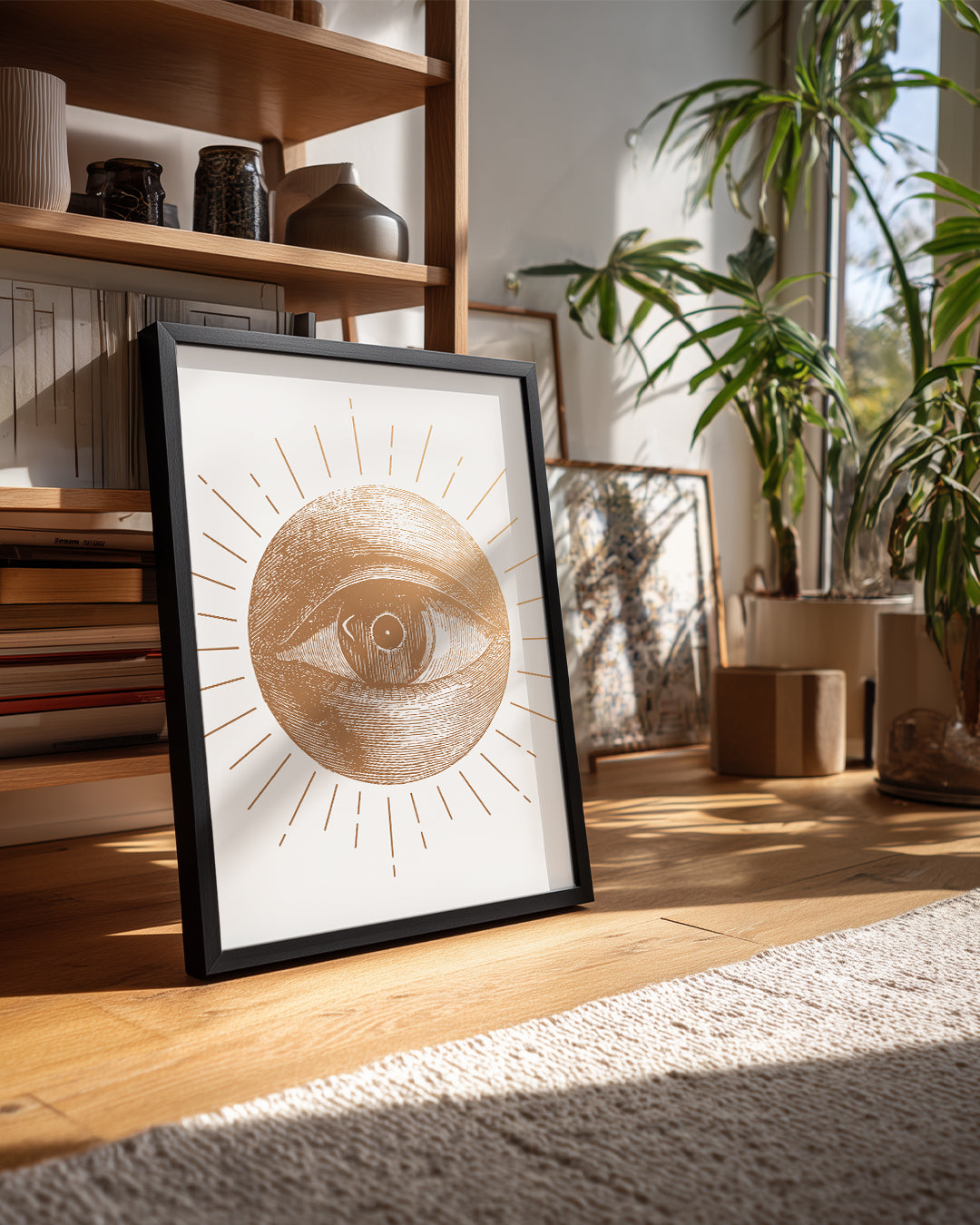 Göz Sembolü - Altın Çizgilerle Poster Tablosu
