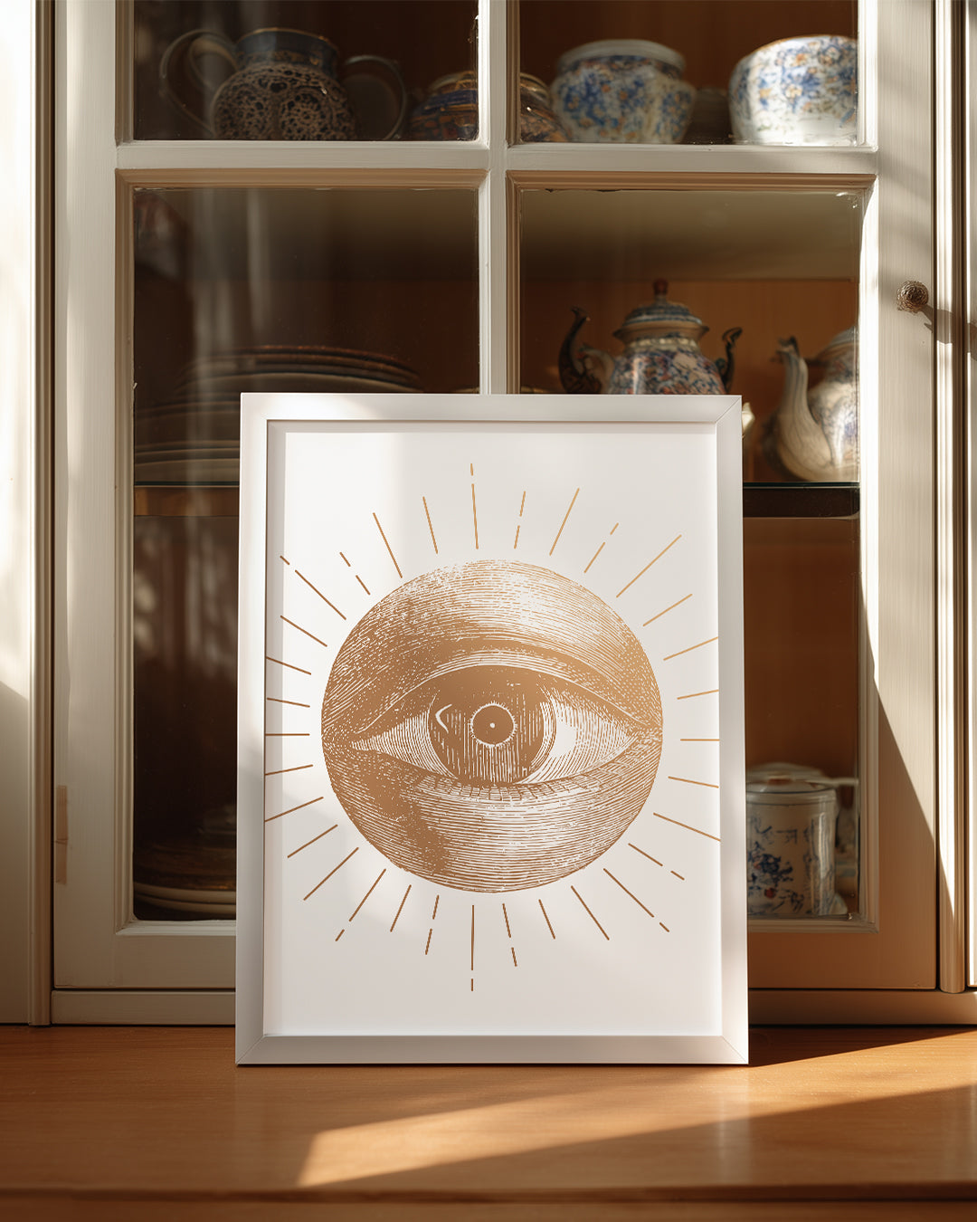 Göz Sembolü - Altın Çizgilerle Poster Tablosu