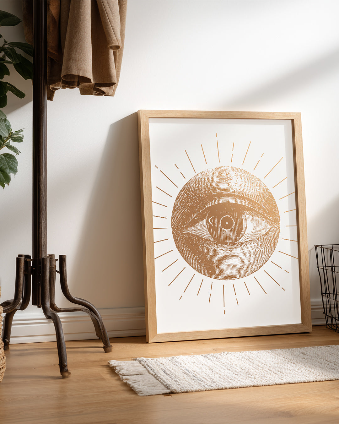 Göz Sembolü - Altın Çizgilerle Poster Tablosu