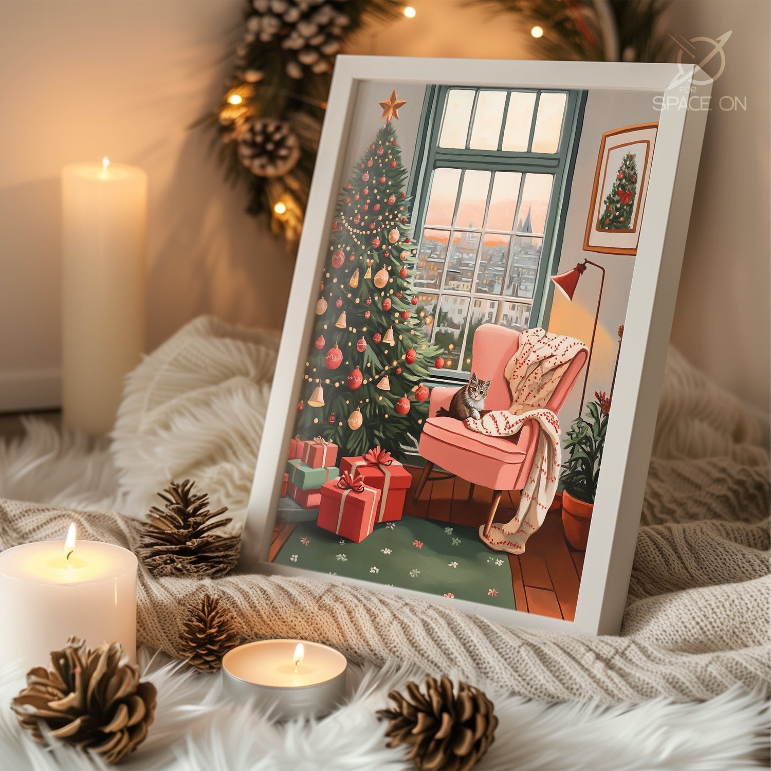 Grand Christmas Evergreen Poster Tablosu