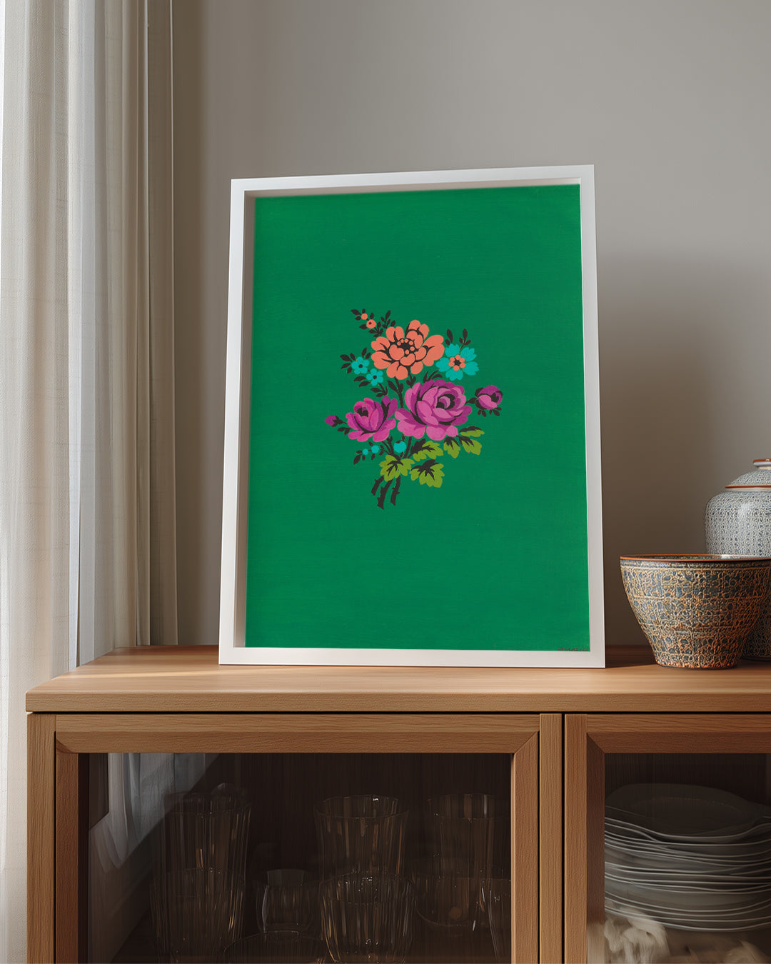 Green Bouquet Poster Tablosu