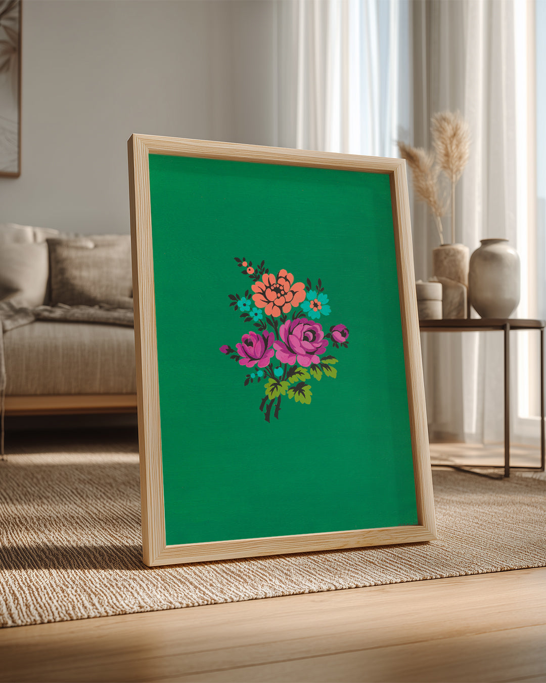 Green Bouquet Poster Tablosu