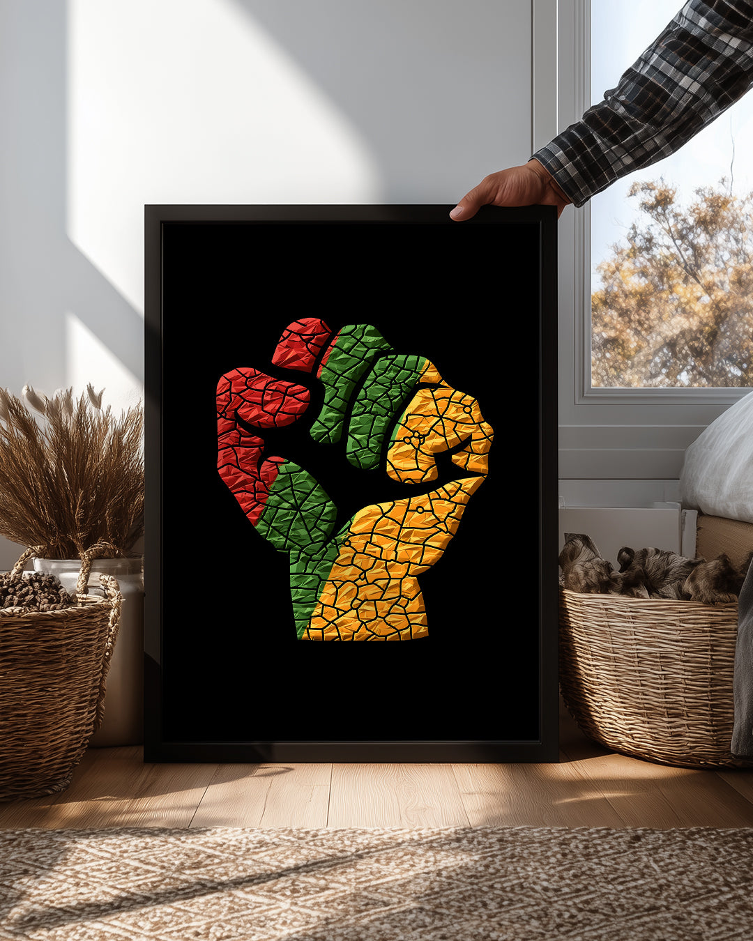 Güçlü Yumruk - Afrika Sanatı Poster Tablosu