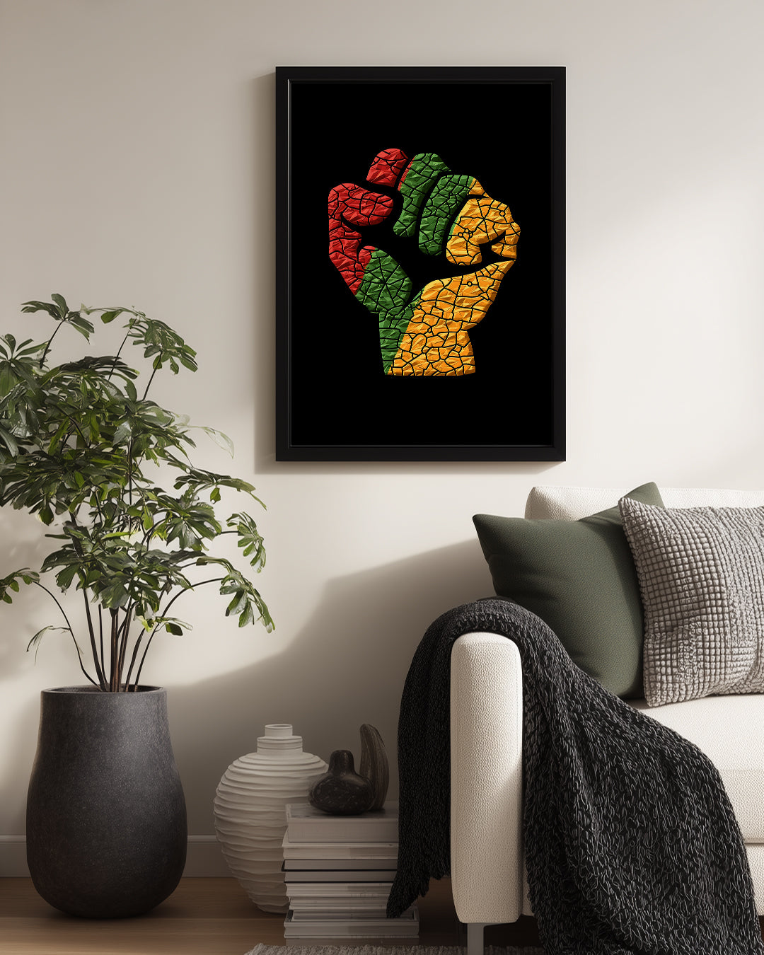 Güçlü Yumruk - Afrika Sanatı Poster Tablosu