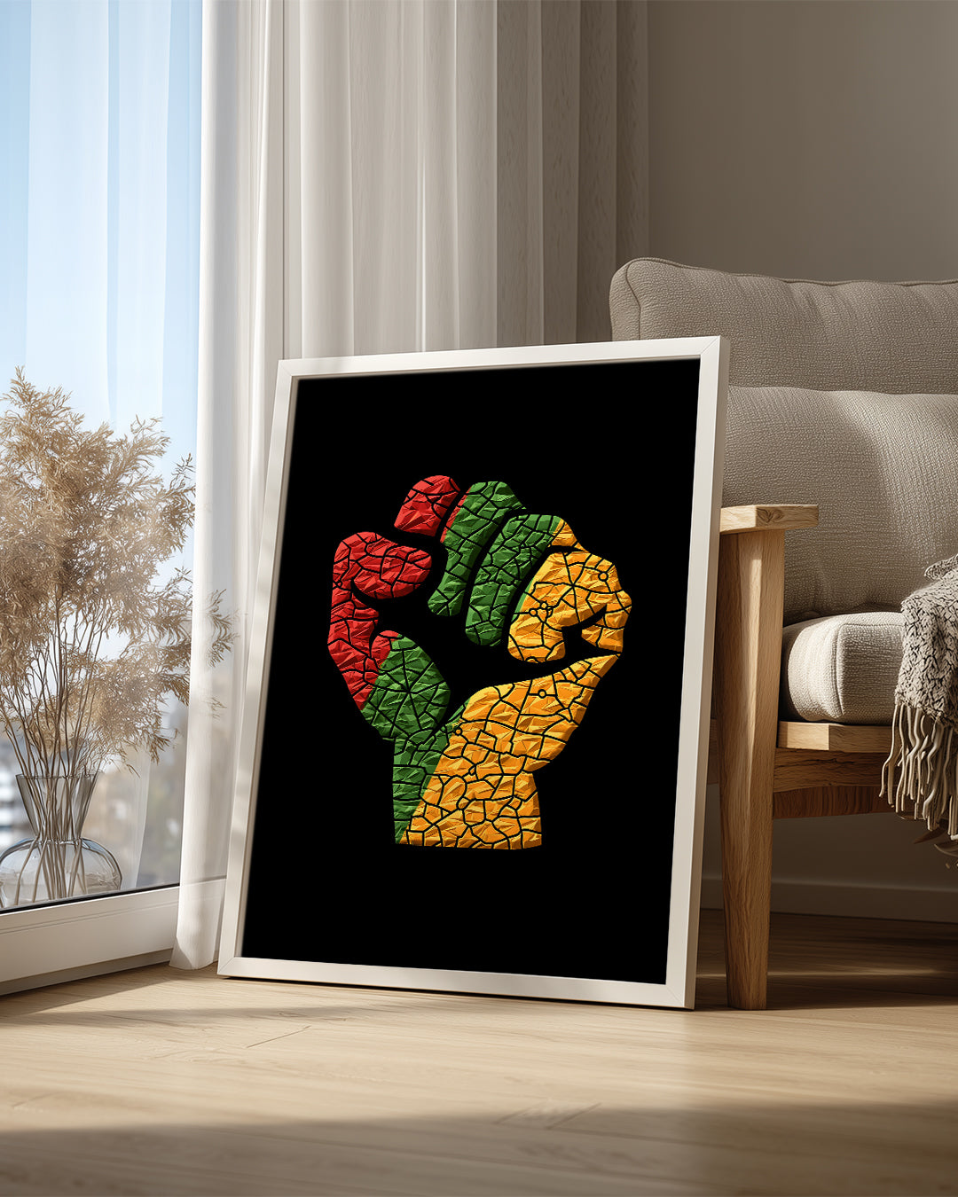 Güçlü Yumruk - Afrika Sanatı Poster Tablosu