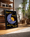 Güneş Gibi Parla - Ay Ve Güneşin Sevimli Tasarımı Poster Tablosu