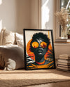 Güneş Gözlükleriyle Kadın Portresi - Afrika Sanatı Poster Tablosu