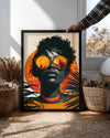 Güneş Gözlükleriyle Kadın Portresi - Afrika Sanatı Poster Tablosu