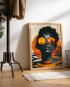 Güneş Gözlükleriyle Kadın Portresi - Afrika Sanatı Poster Tablosu