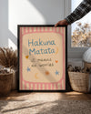 Hakuna Matata - Endişe Olmadan Yaşa Poster Tablosu