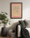Hakuna Matata - Endişe Olmadan Yaşa Poster Tablosu