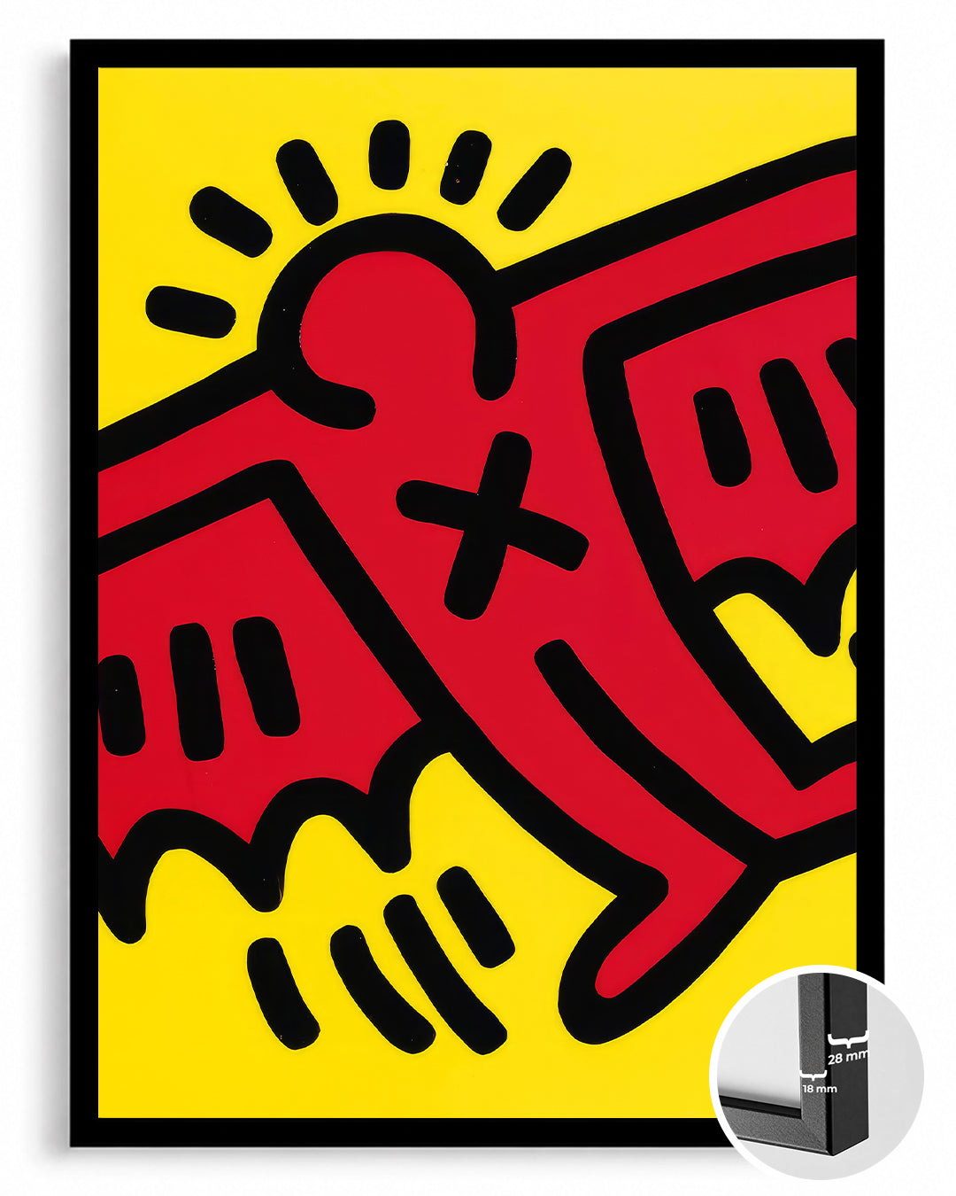 Haring Angel Poster Tablosu