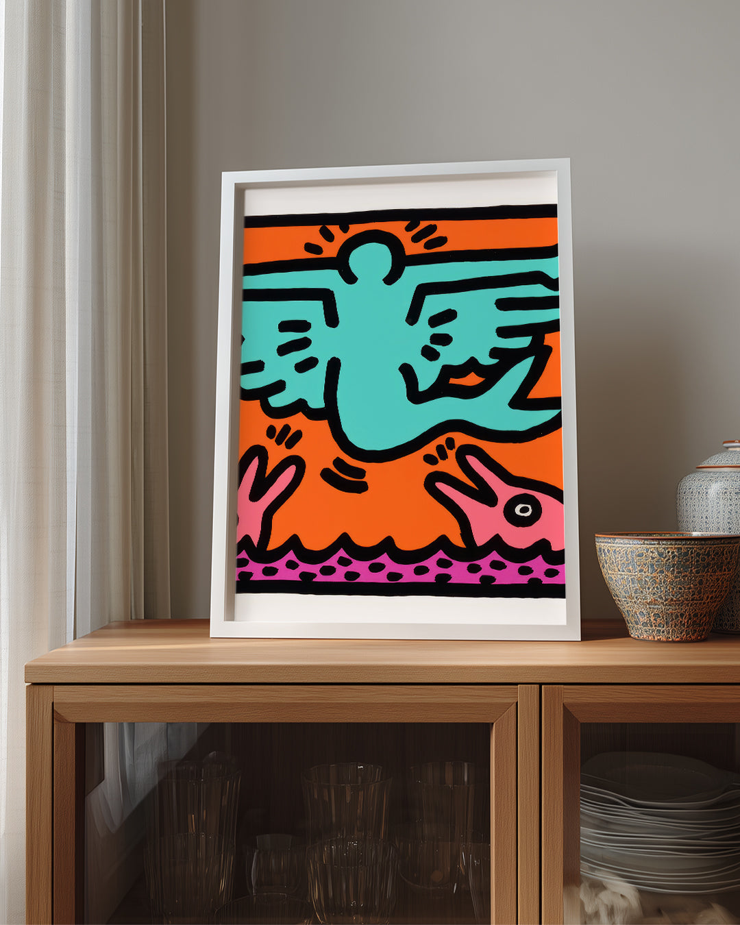 Haring Fly Poster Tablosu