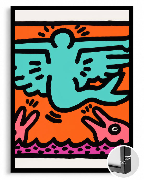 Haring Fly Poster Tablosu