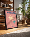 Havana Palmiye - Tropik Minimal Tasarım Poster Tablosu