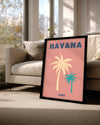 Havana Palmiye - Tropik Minimal Tasarım Poster Tablosu