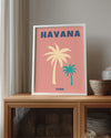 Havana Palmiye - Tropik Minimal Tasarım Poster Tablosu
