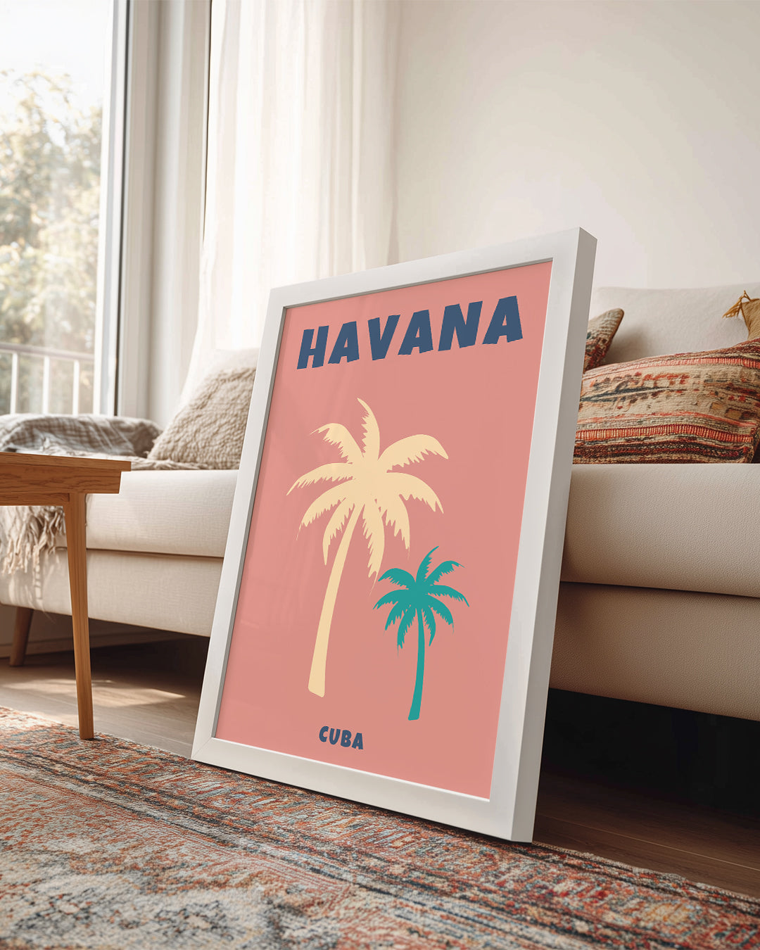 Havana Palmiye - Tropik Minimal Tasarım Poster Tablosu