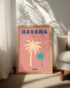 Havana Palmiye - Tropik Minimal Tasarım Poster Tablosu