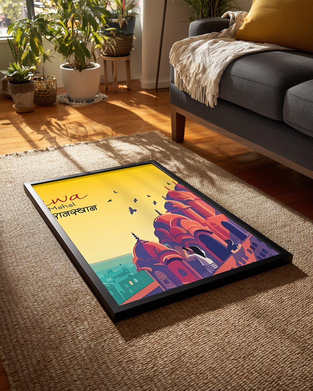 Hawa Mahal - Renkli Mimaride Tarihi Yapı Poster Tablosu