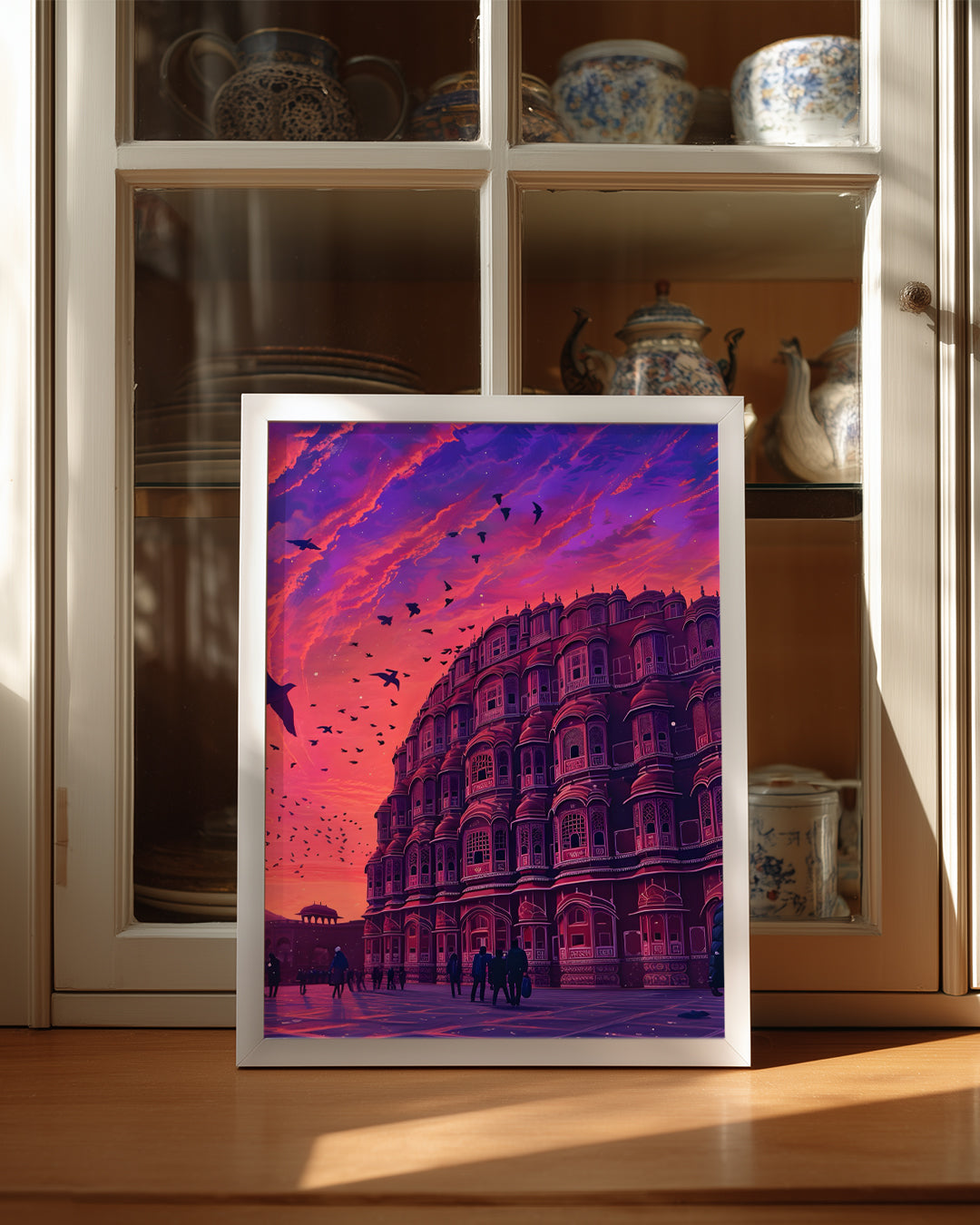 Hawa Mahal Manzarası - Büyüleyici Günbatımı Gökyüzü Poster Tablosu