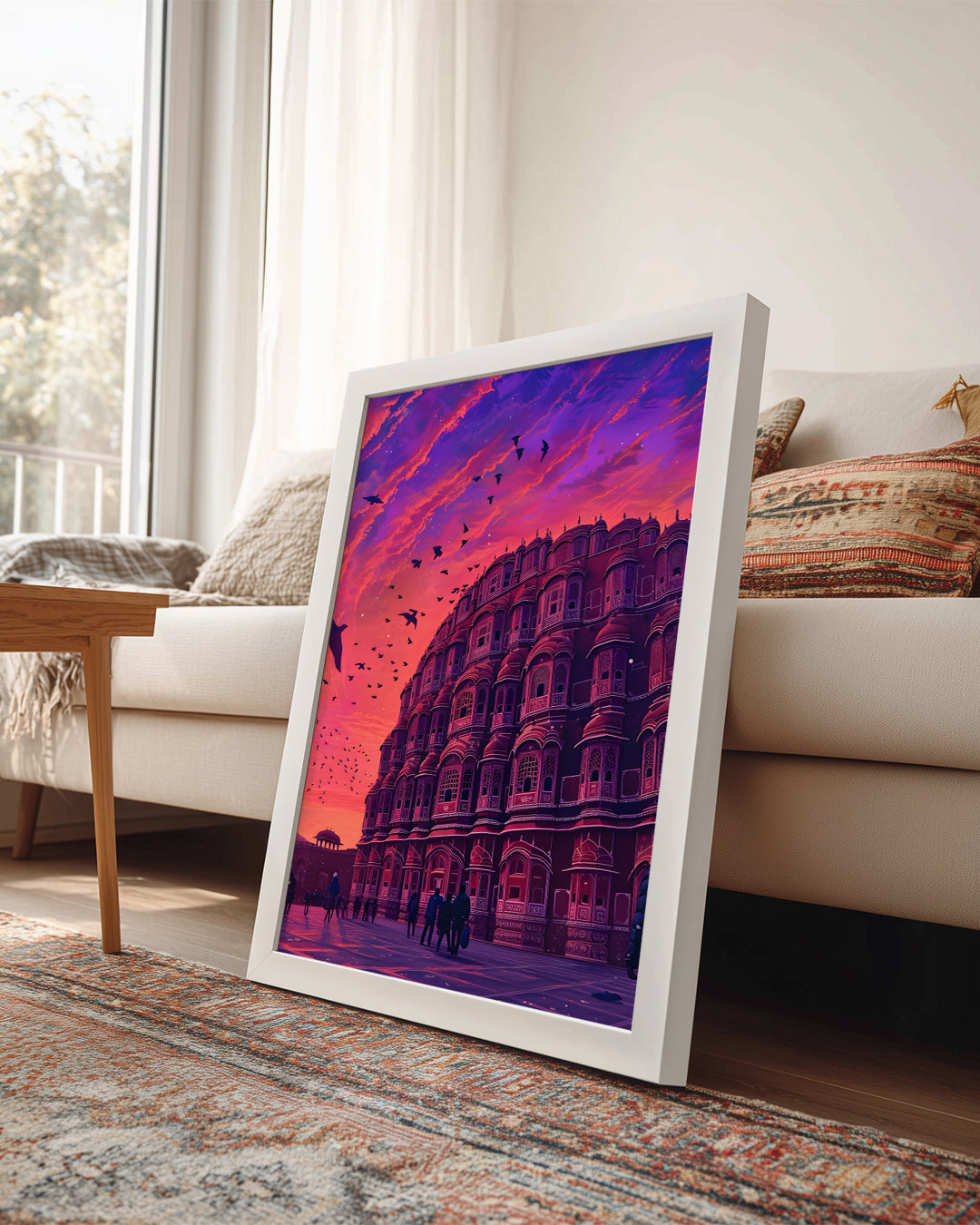 Hawa Mahal Manzarası - Büyüleyici Günbatımı Gökyüzü Poster Tablosu