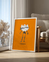 Hayalet İskelet - Turuncu Arka Plan 1 Poster Tablosu