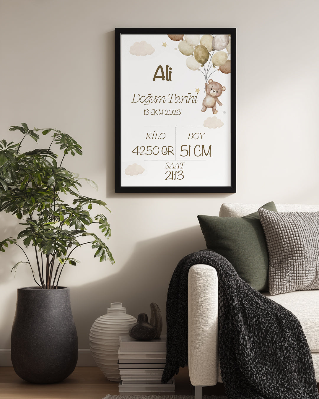 Hayatımıza Hoş Geldin – Bebek Doğum Bilgi Posteri