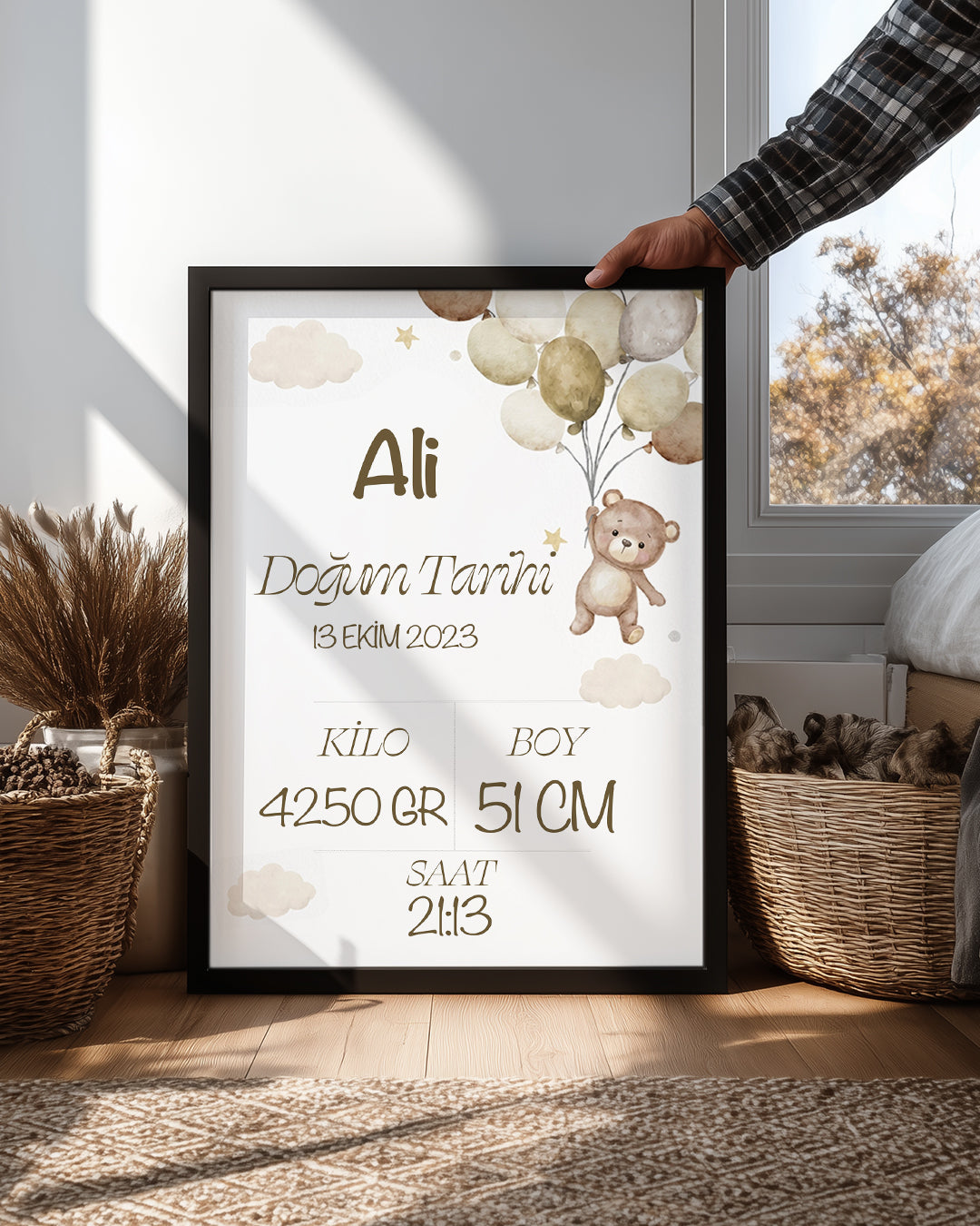 Hayatımıza Hoş Geldin – Bebek Doğum Bilgi Posteri