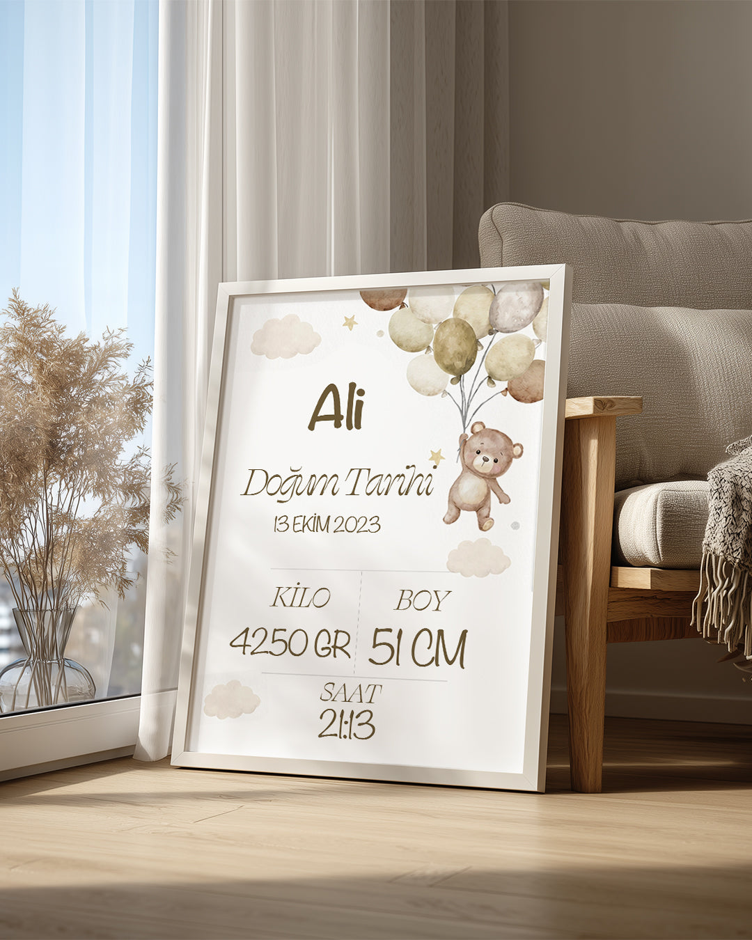 Hayatımıza Hoş Geldin – Bebek Doğum Bilgi Posteri