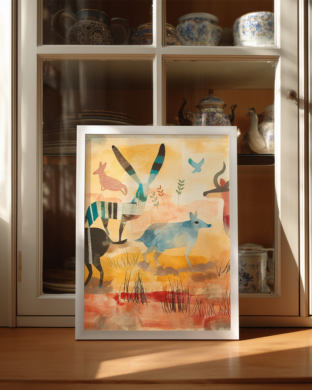 Hayvan Türü - Aborijin Sanatı Tarzı Poster Tablosu