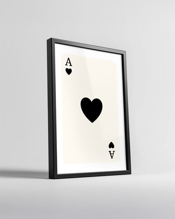 Heart Black Poster Tablosu