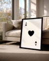 Heart Black Poster Tablosu