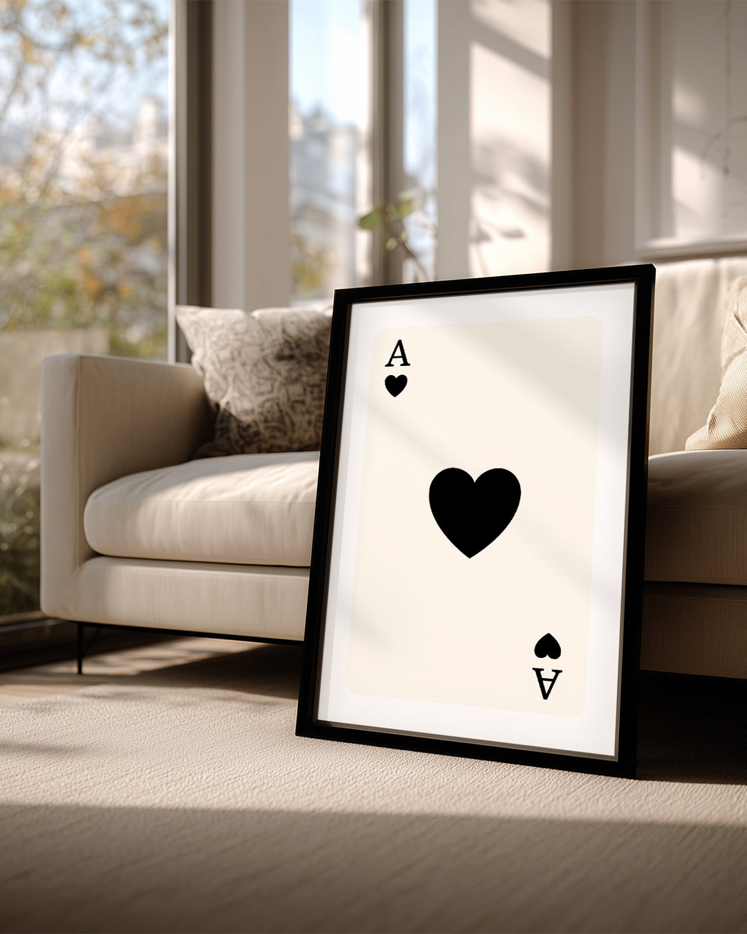 Heart Black Poster Tablosu