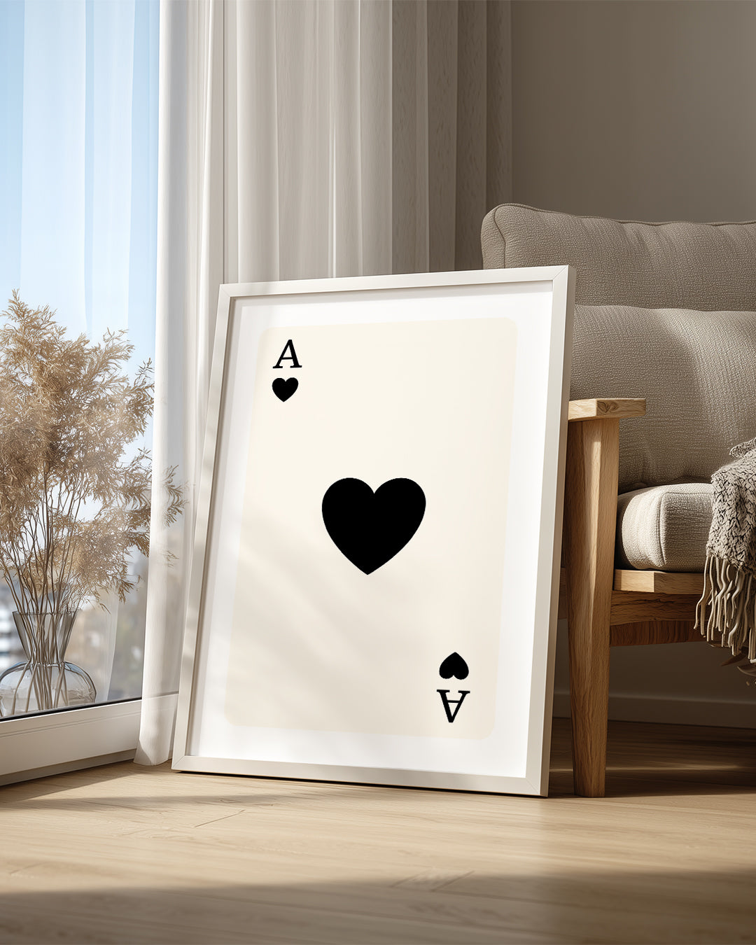 Heart Black Poster Tablosu