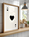 Heart Black Poster Tablosu
