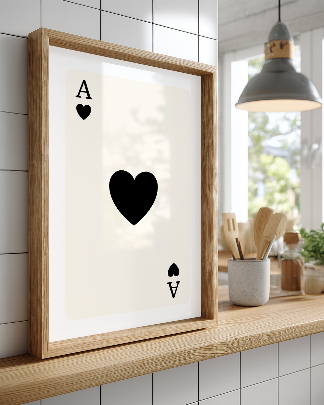 Heart Black Poster Tablosu