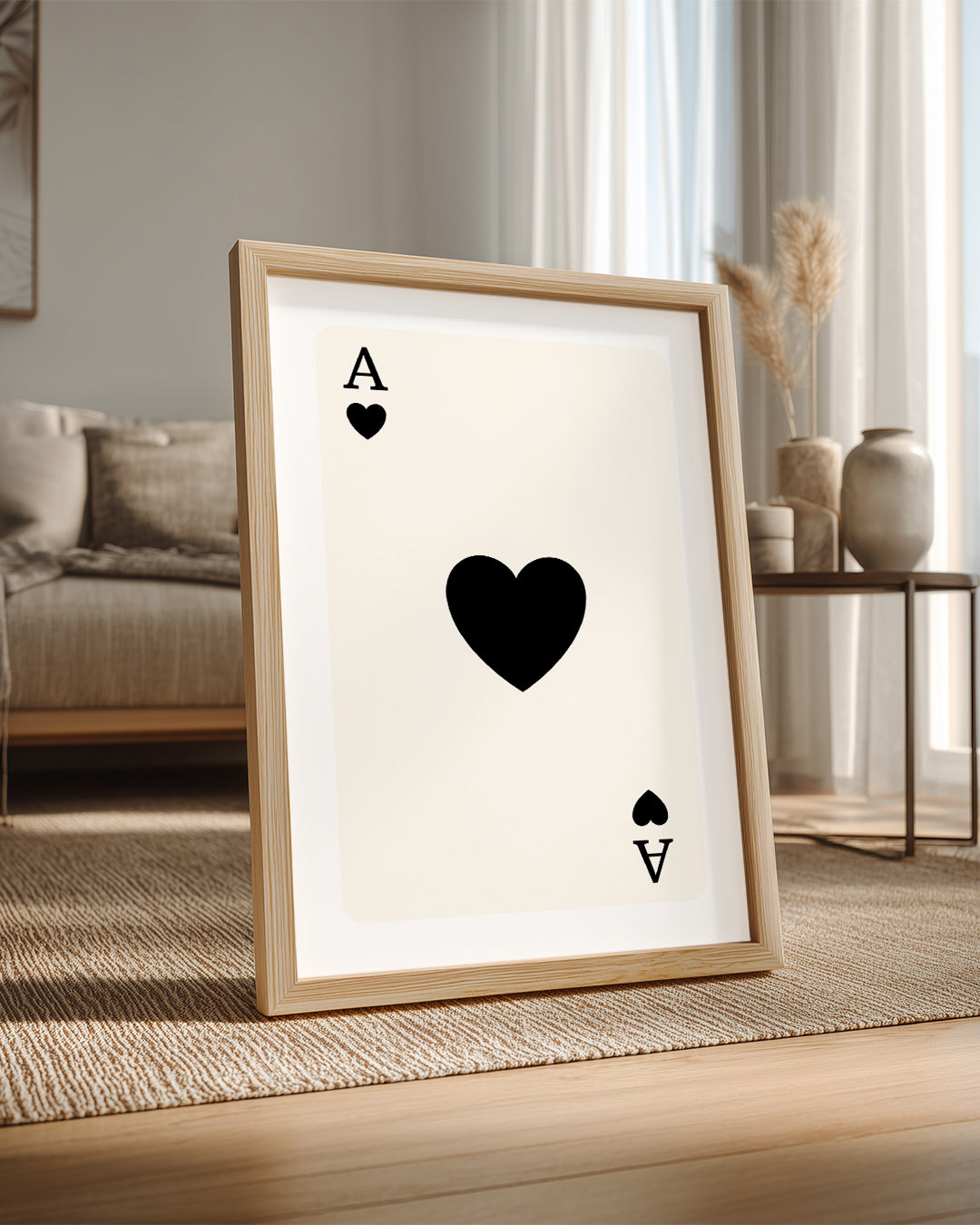 Heart Black Poster Tablosu