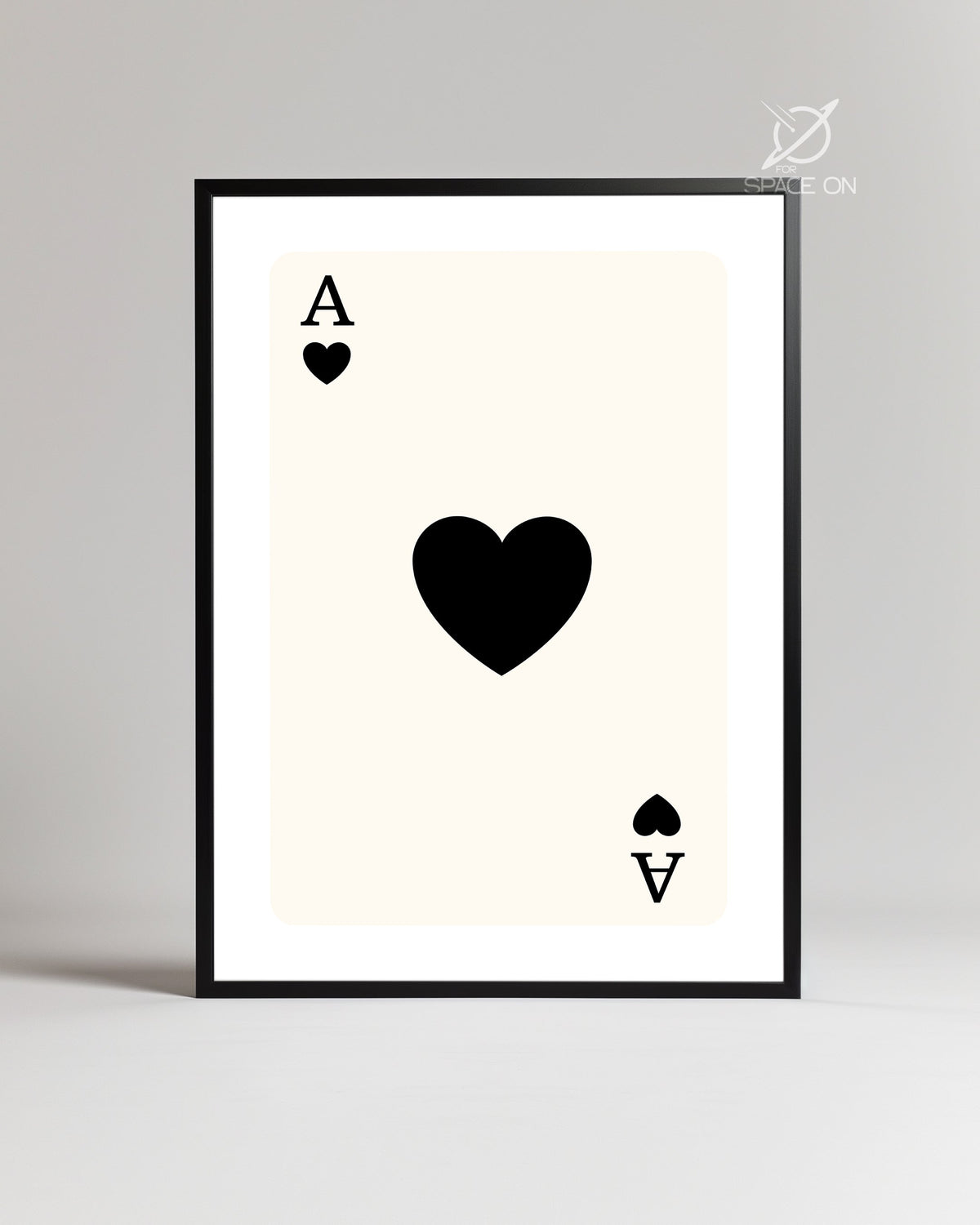 Heart Black Poster Tablosu