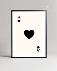 Heart Black Poster Tablosu