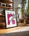 Heykel Yüzü - Yaprak ve Geometrik Desenler Poster Tablosu