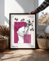 Heykel Yüzü - Yaprak ve Geometrik Desenler Poster Tablosu