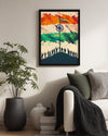 Hindistan Bayrağı - Kutlayan İnsan Silüetleri Poster Tablosu